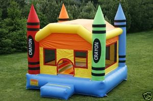 Crayon bouncer inflatable rental Dayton NV — 13x13x13 bounce house for kids parties